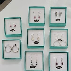 New Swarovski Crystal Silver Pink Earrings One Pair Only